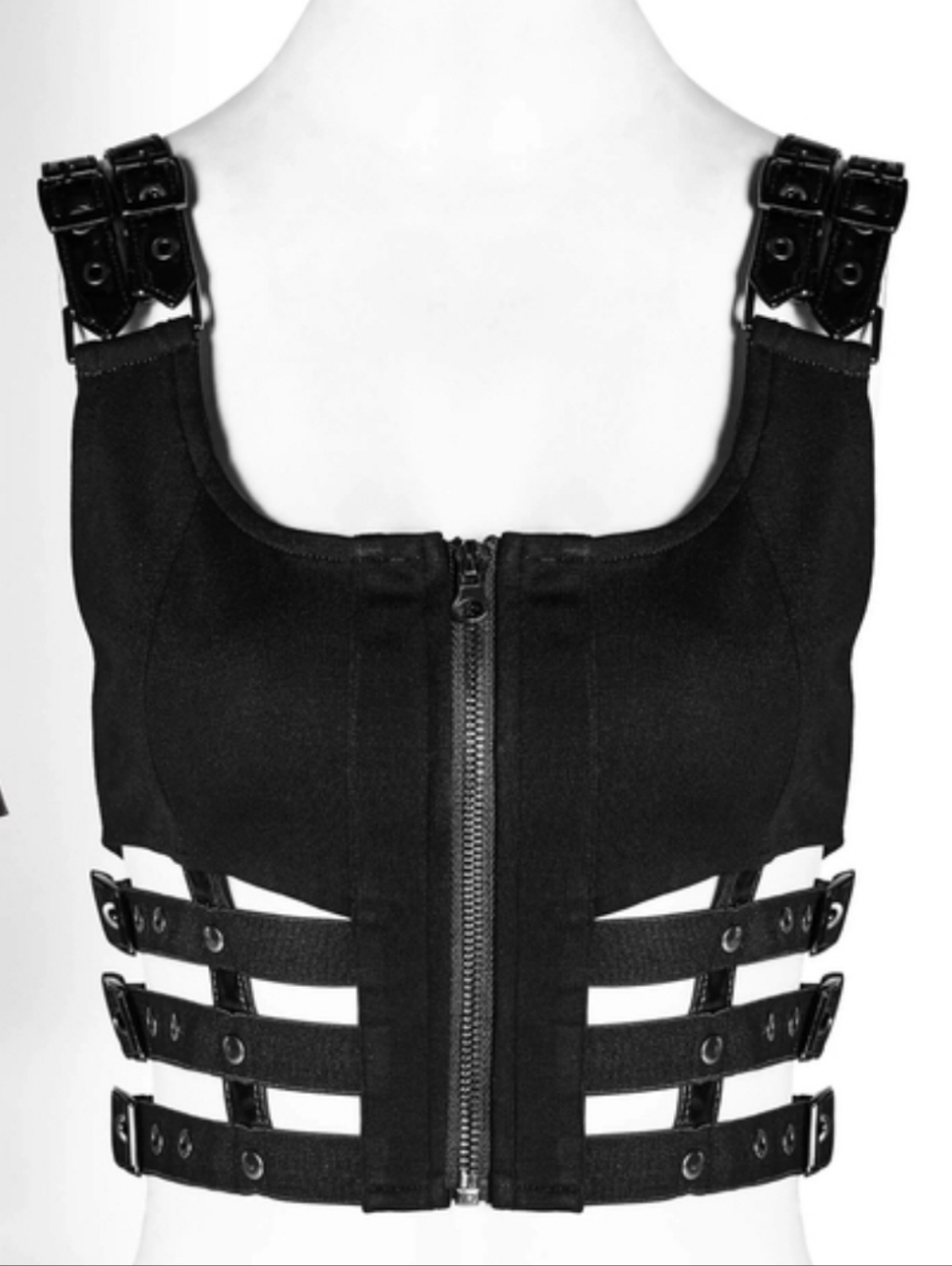 Punk Rave Black Matrix Top - Picture 2 of 6